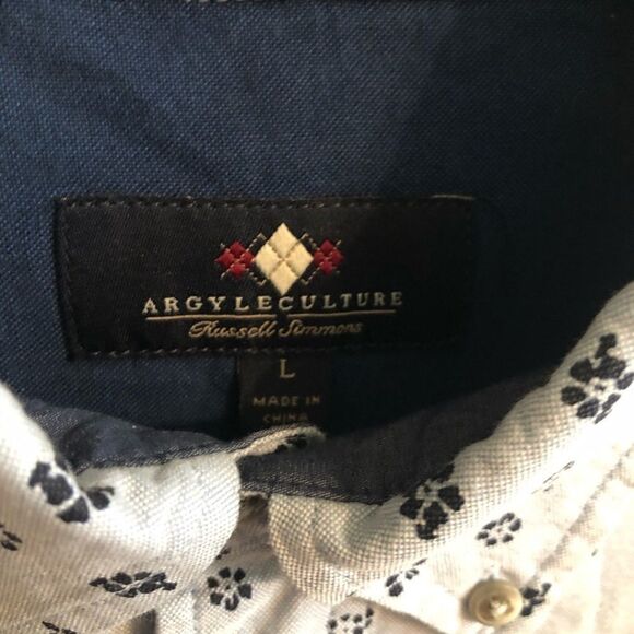 argyleculture by russell simmons button down sz large - Picture 3 of 9